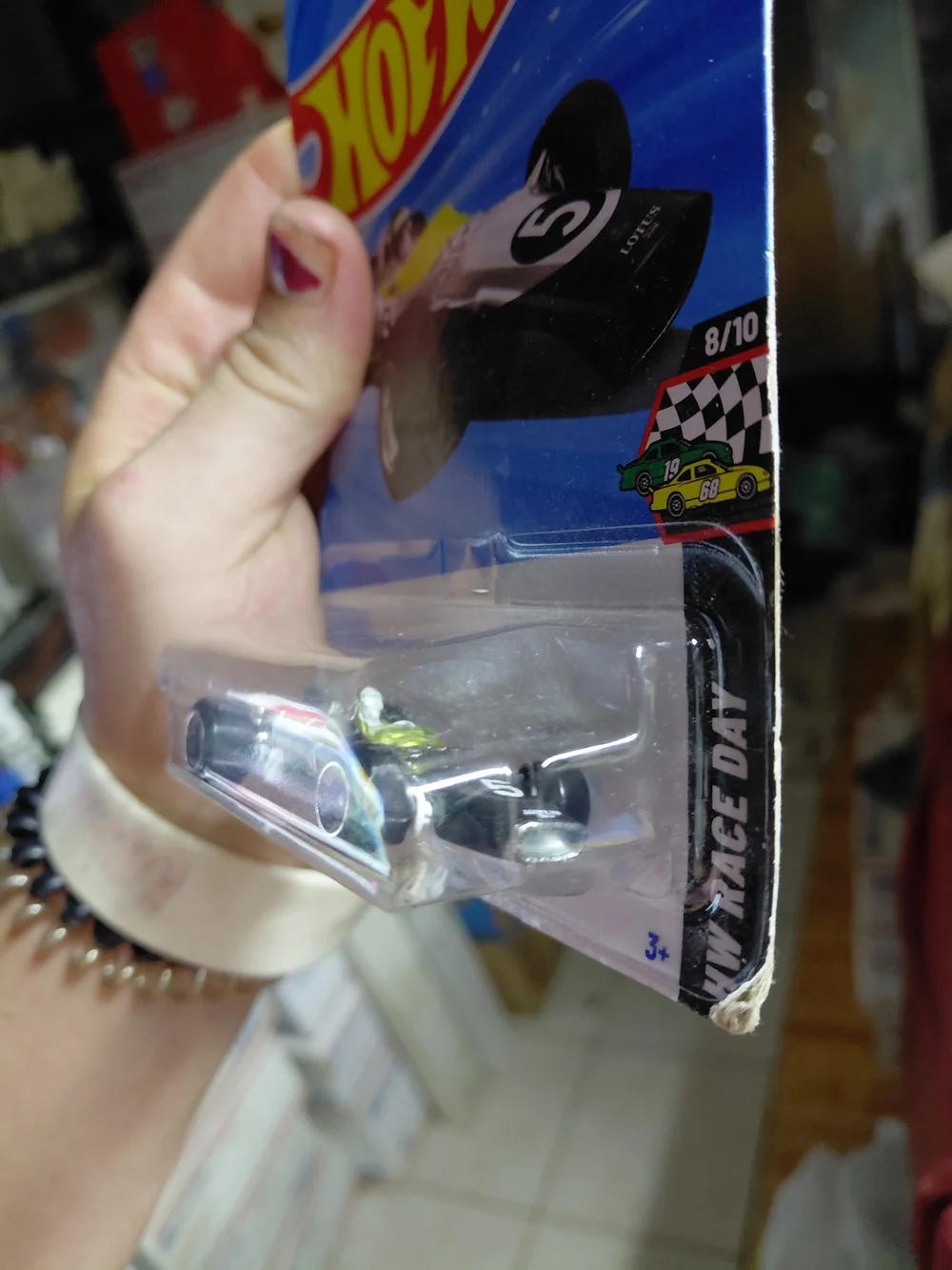 Hot Wheels die-cast model of the '68 Lotus Type 49 from the HW Race Day series (